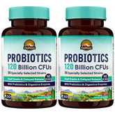 Vitalitown Probiotics bottle showing 120 Billion CFUs and 36 strains