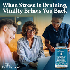 Packaging design emphasizing cortisol balance and energy