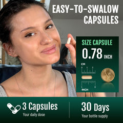 90 vegan capsules bottle on white background