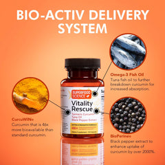 Omega-3 fish oil and turmeric blend capsules