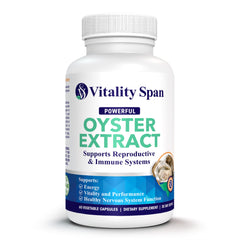 Vitality Span Oyster Extract bottle and label