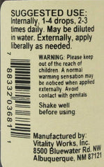 Vitality Works oregano oil bottle with packaging