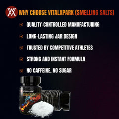 VitalXpark salts competition prep image suggests high-stakes performance readiness.