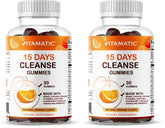 Vitamatic 15 Day Cleanse Gummies bottle for convenient gut-support routine.