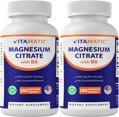 Vitamatic Magnesium Citrate 500 mg bottle front