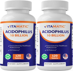 Vitamatic Acidophilus Probiotic two-pack bottle front view