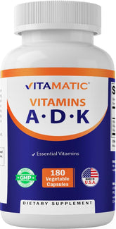 Vitamatic ADK supplement bottle front view