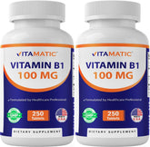 Vitamatic Vitamin B1 100mg bottle label