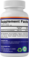 Made in USA facility label for Vitamatic B12 5000 mcg