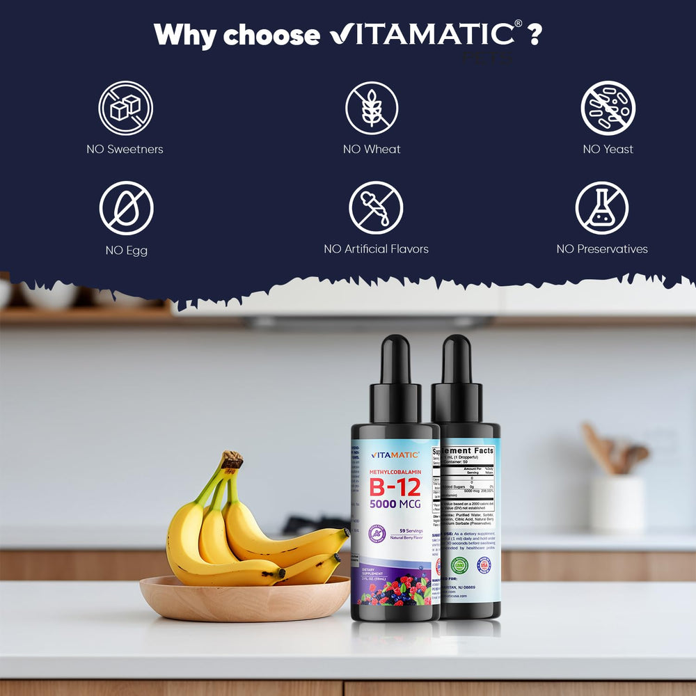 Active lifestyle with Vitamatic B12 bottle