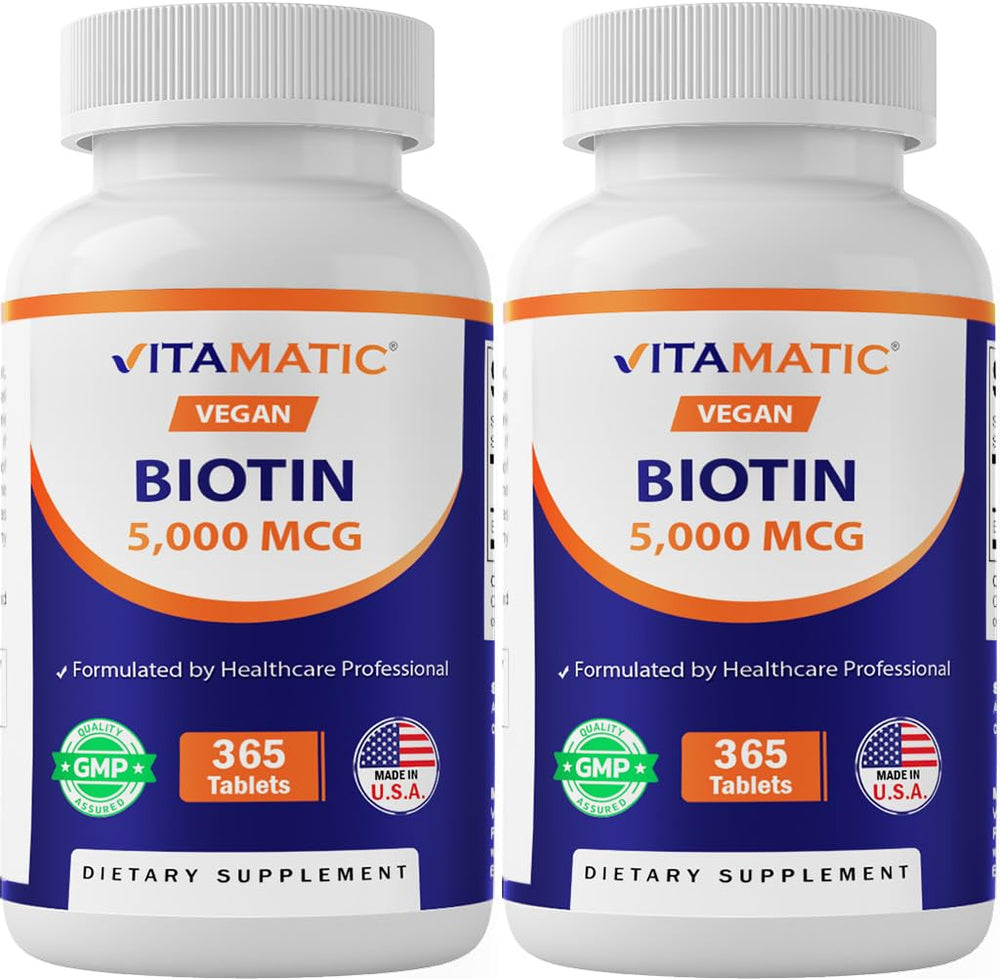 Vitamatic Biotin 5000mcg bottle front view
