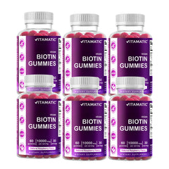 Vitamatic Biotin Gummies bottle front view