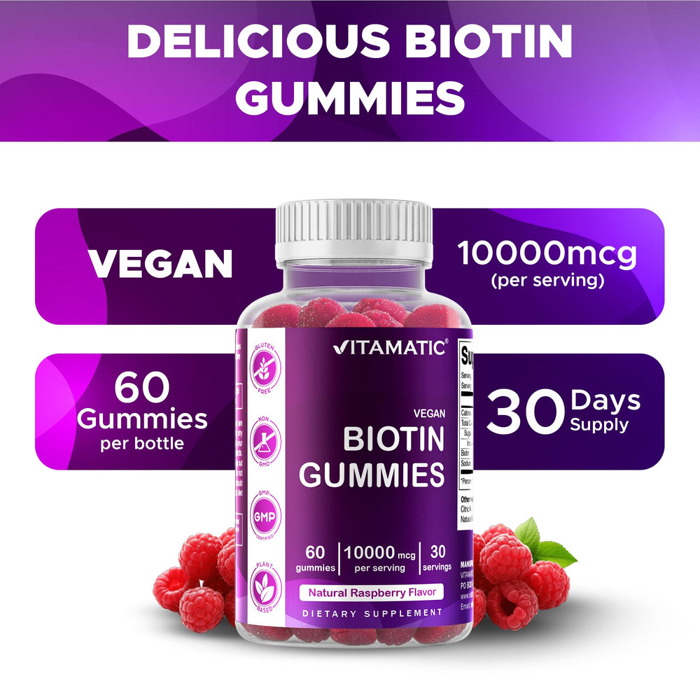Ingredients and allergen information for Vitamatic Biotin Gummies
