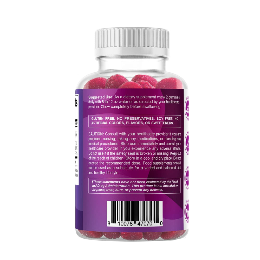 Vitamin B7 Biotin gummies packaging and labeling