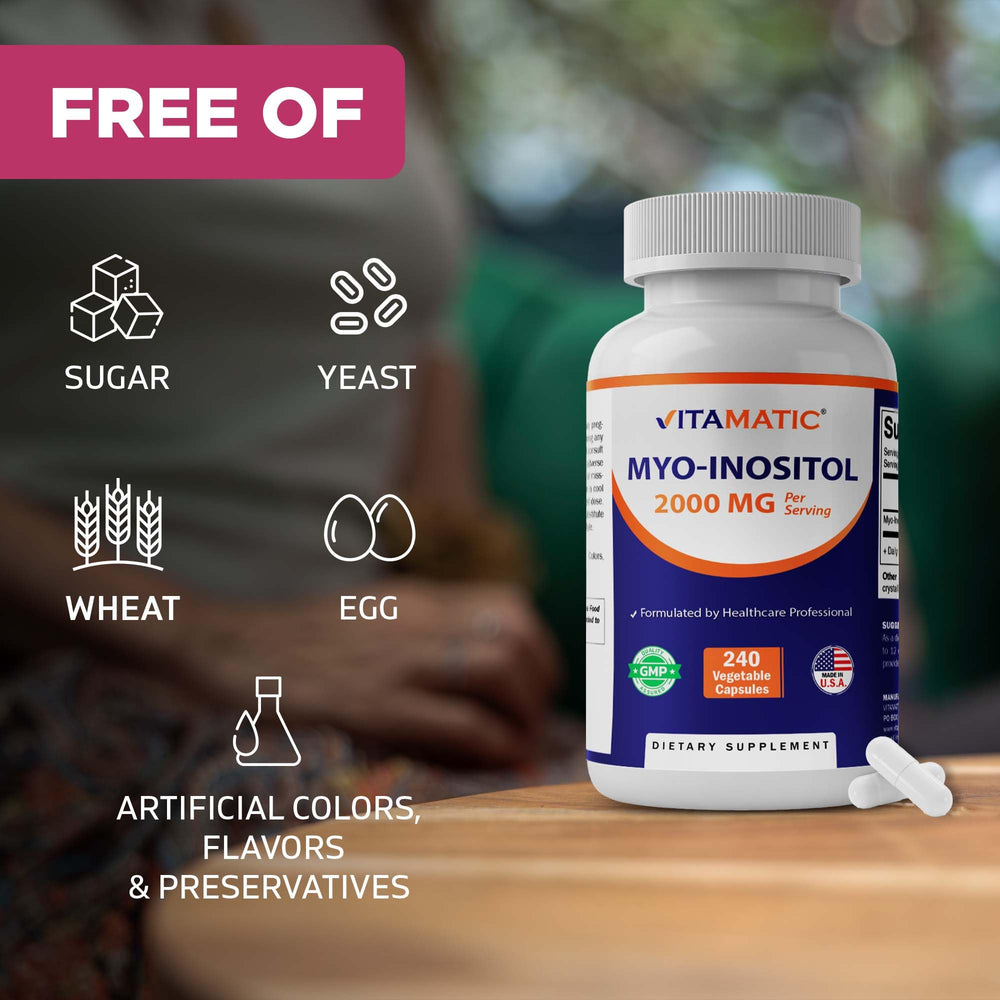 Vitamatic bottle open top view revealing capsules and quality appearance benefit