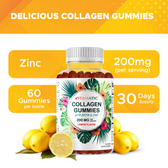 Nutrition facts panel for Vitamatic Collagen Gummies