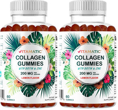 Vitamatic Collagen Gummies tropical flavor packaging