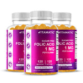 Vitamatic Folic Acid Gummies bottle front