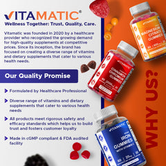 Vitamatic gummies on kitchen counter suggesting easy integration into routines