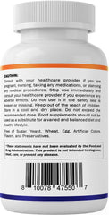Ingredient list and supplement facts label
