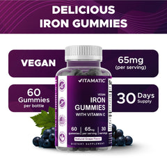 Red blood cell support concept for iron gummies