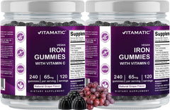 Vitamatic Iron Gummies vegan-friendly and pectin-based