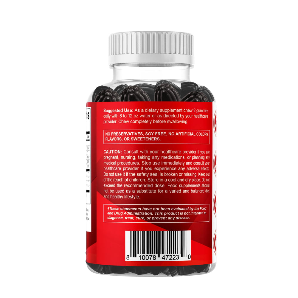 Joint health gummies on white background