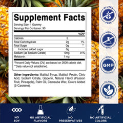 Packaging showing sugar-free, non-GMO, gluten-free claims