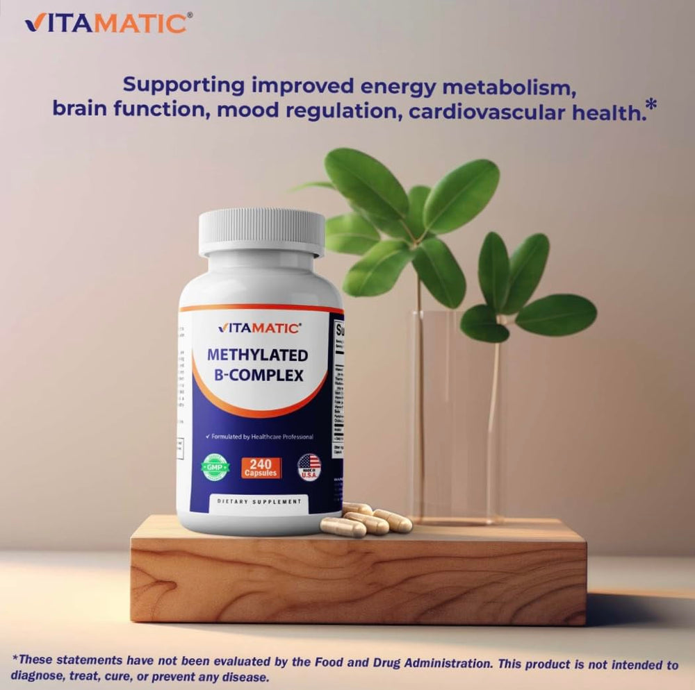 Vitamatic bottle on breakfast table showing daily routine integration