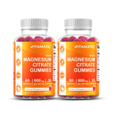 Vitamatic Magnesium Gummies bottle showing 600mg per serving