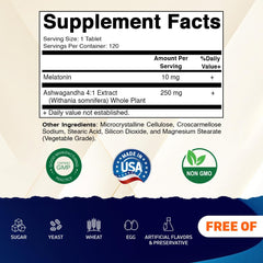 Vitamatic Melatonin label close-up