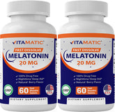 Vitamatic Melatonin 20 mg Berry Fast-Dissolve Tablets – Front View