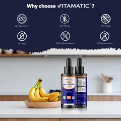 Non-GMO and vegetarian Vitamatic melatonin drops