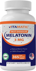 Vitamatic Melatonin 3mg tablets bottle