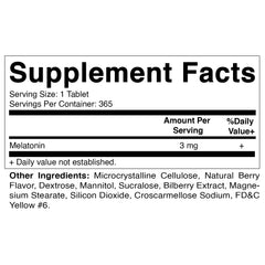 Label of Vitamatic Melatonin 3mg tablets
