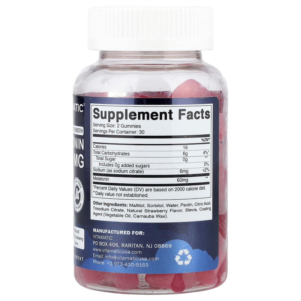 Vitamatic Melatonin Gummies vegan-friendly gummy close-up