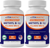 Vitamatic Methyl B12 bottle with 60 lozenges, pack of 2