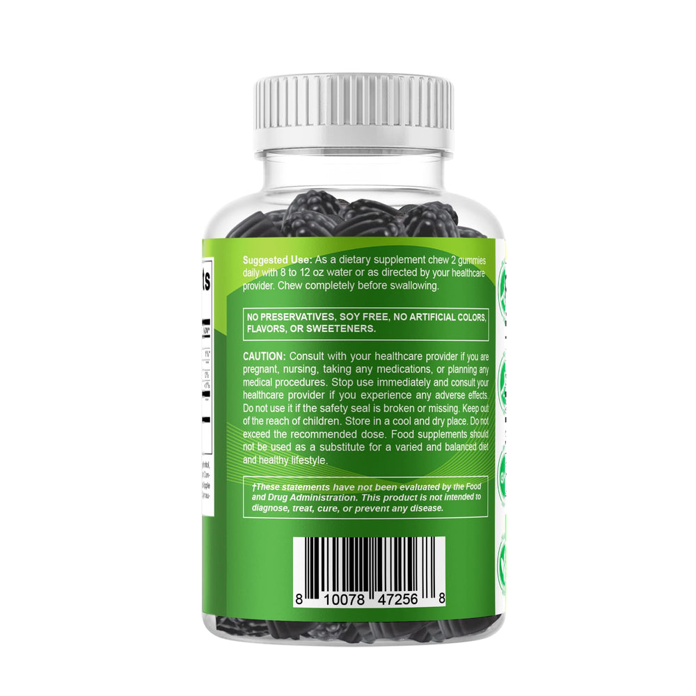 Ingredients and supplement facts label