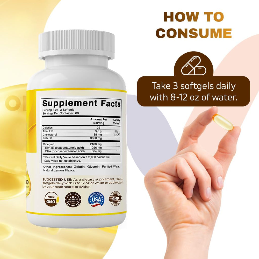 Omega-3 fatty acids 2160 mg per serving breakdown