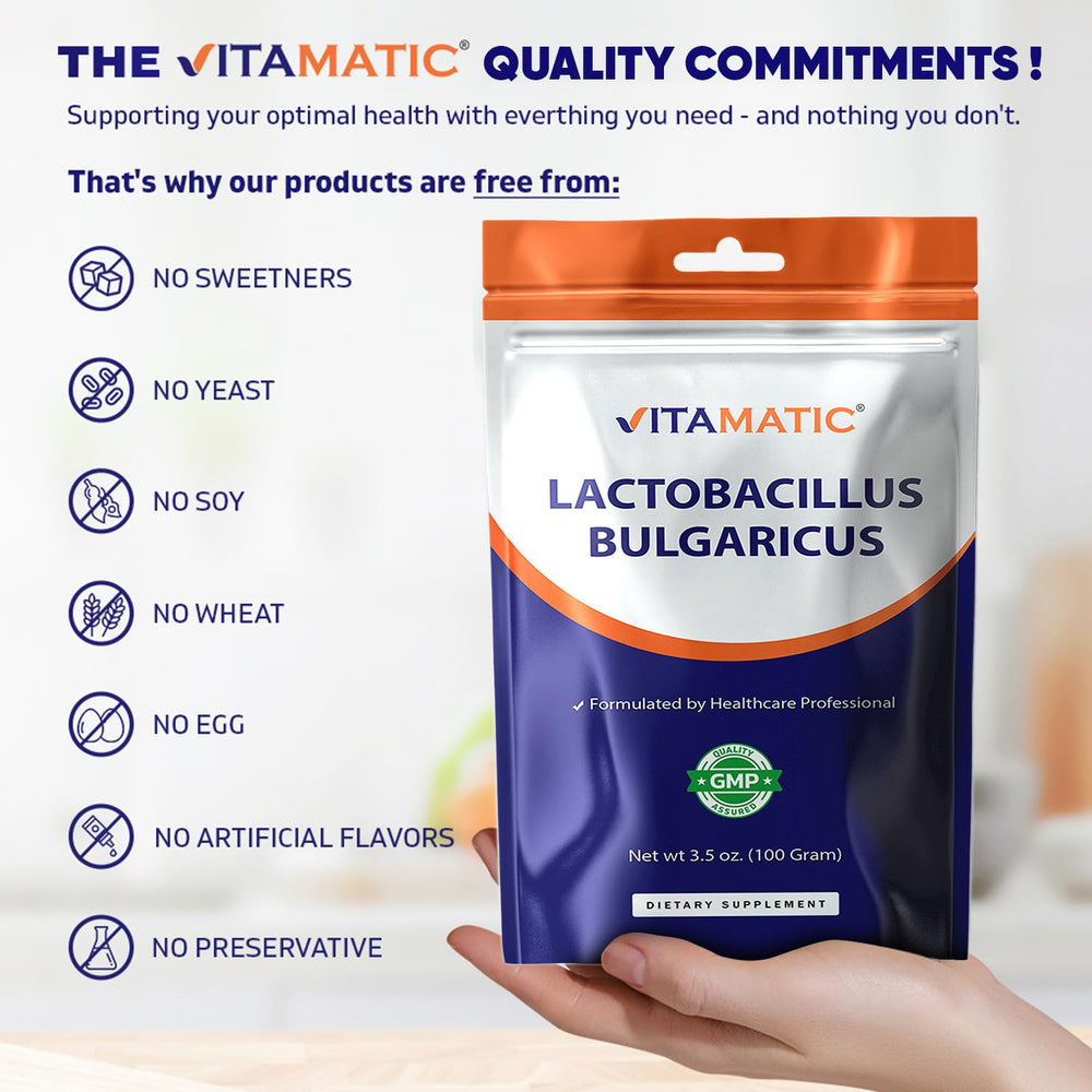 Ingredient panel of Vitamatic probiotic powder
