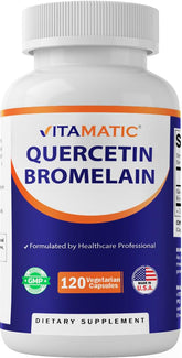 Vitamatic Quercetin with Bromelain bottle front view