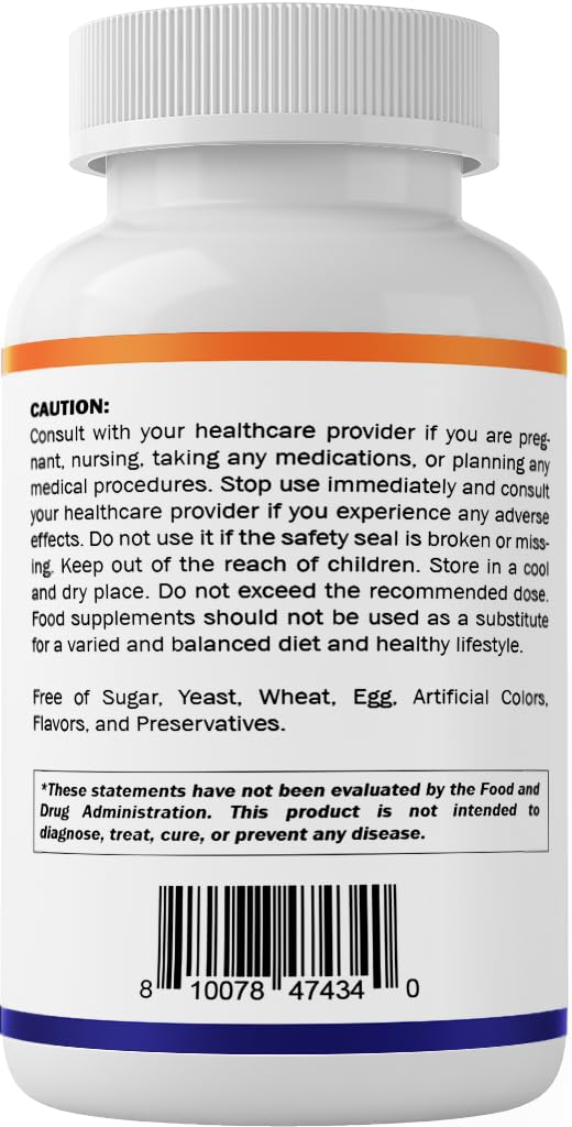 Free from soy, yeast, wheat, egg and artificial additives on label