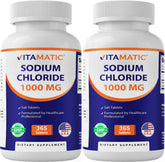 Vitamatic Sodium Chloride 1000mg two-bottle package front view