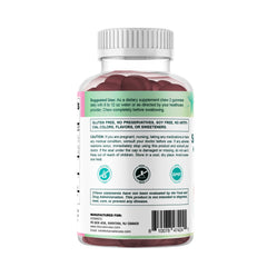 Lifestyle shot featuring bottle and bowl of gummies