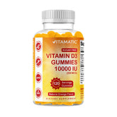 Vitamatic Sugar Free Vitamin D3 10000 IU Gummies bottle, 120 servings