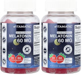 Vitamatic Sugar Free Melatonin gummies bottle with strawberry flavor