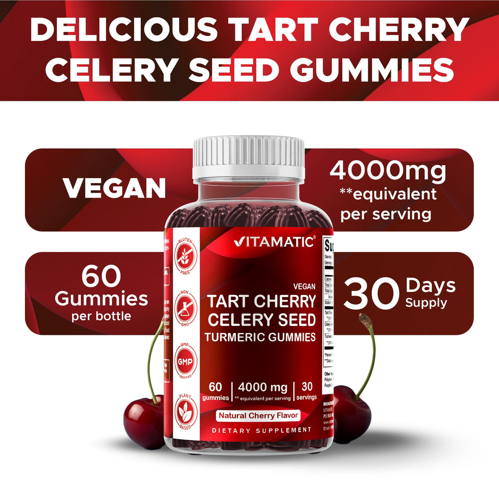 Vegan, pectin-based Tart Cherry Gummies label