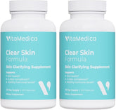VitaMedica Clear Skin Vitamin Formula bottle and 2-pack packaging front view