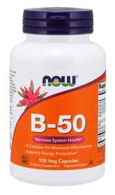 Bottle of Vitamin B-50mg 100 Capsules