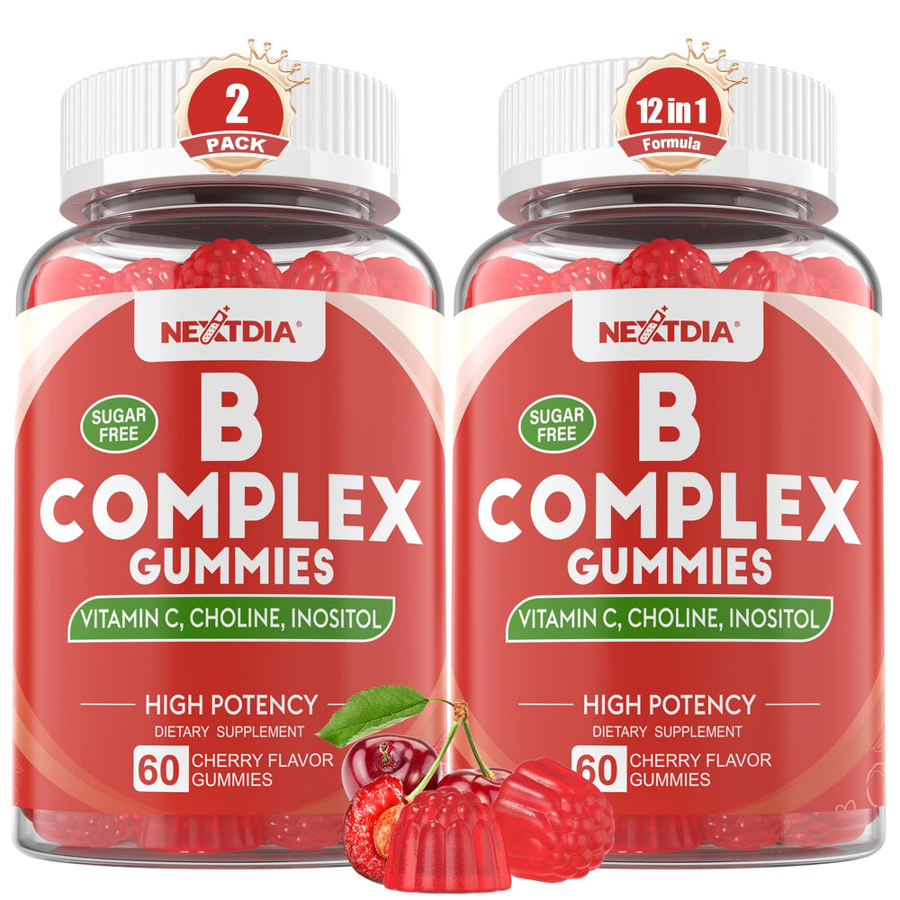 Vitamin B Complex Gummies bottle front – vegan 120 count